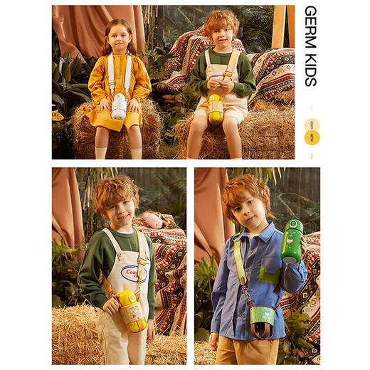 格沵（GERM）儿童保温杯男女带吸管316不锈钢杯子480ml 商品图1