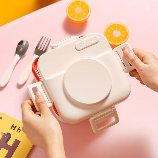 杯具熊带饭神器316不锈钢方形多彩不锈钢一体常温饭盒-10 商品图3