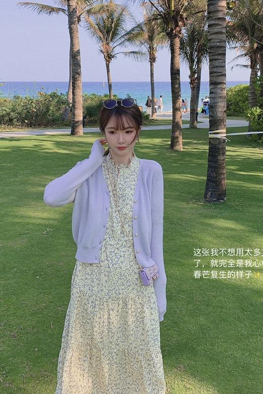 【金蘑菇菇 Jolie Mome南法假日】碎花系列～长款开叉连衣裙女 商品图5