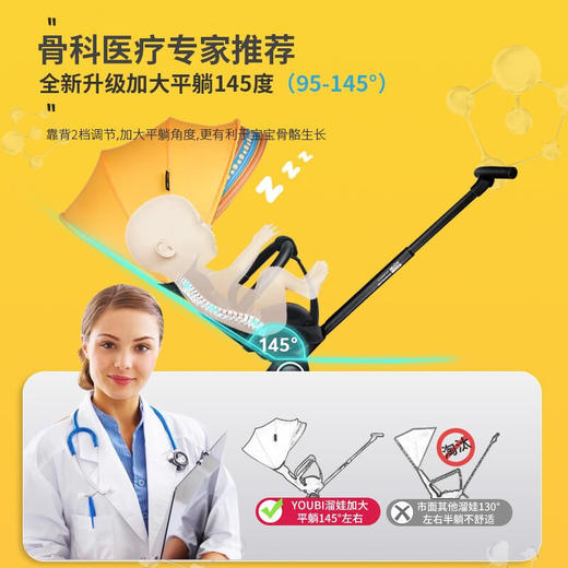 YOUBI小超人遛娃神器婴儿推车第八代平躺版【YJQ】 商品图1