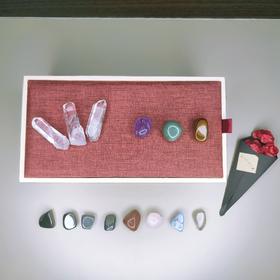 八色 水晶石套装  装饰品摆件