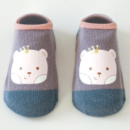 【2双装 无骨缝合 透气舒适】春秋新款宝宝袜子防滑婴儿地板袜可爱印花新生儿学步袜 商品图5