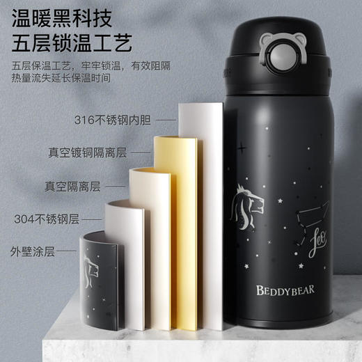 杯具熊短款成人保温杯系列380mlBJX-10 商品图1