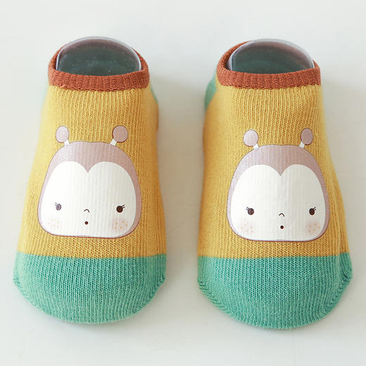 【2双装 无骨缝合 透气舒适】春秋新款宝宝袜子防滑婴儿地板袜可爱印花新生儿学步袜 商品图6