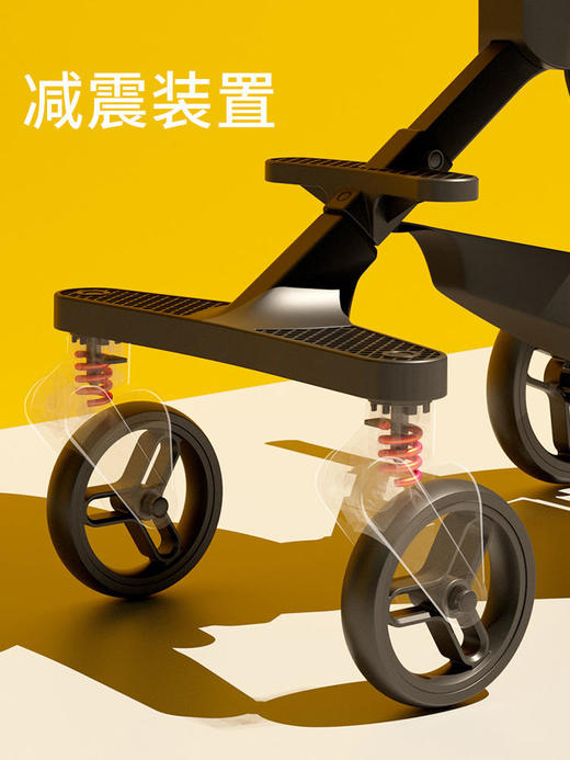 playkids普洛可x3  熊猫款溜娃神器可旋转四轮轻便双向折叠婴儿推车 商品图3