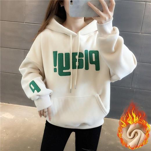 【双面复合绒】卫衣女加绒加厚韩版宽松网红连帽秋冬季上衣外套潮 商品图4