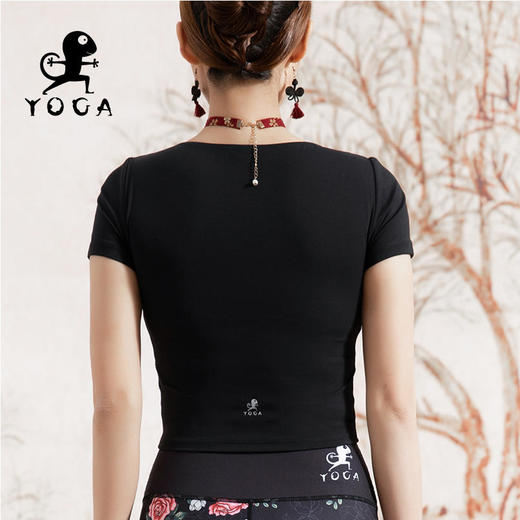 壁虎瑜伽【2202SY150】小方领瑜伽短袖（有胸垫）【七十二小时发货】 商品图5