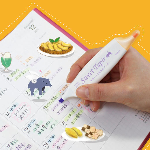 日本KOBARU双头香味荧光笔标记号笔儿童涂鸦绘画甜香芳香学生绘图 商品图1