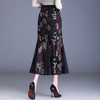 鱼尾网纱重工刺绣包臀半身裙女2022春季新款高腰气质一步中长裙 TY6811 商品缩略图2