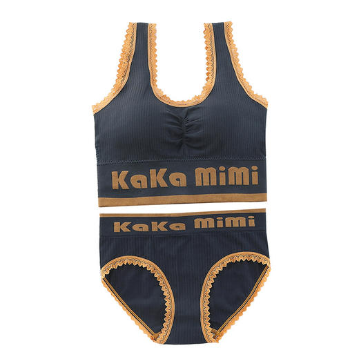 无缝蕾丝花边运动美背加肥加大抹胸无钢圈胸垫舒适学生裹胸套装女 商品图4