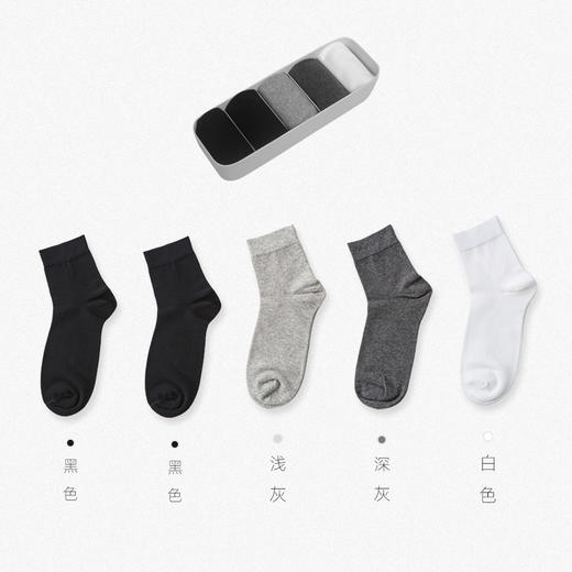 【防臭吸汗 5双穿一年】袜子春夏男 AAA防臭吸汗 袜子男士长袜短袜新疆棉 商品图4