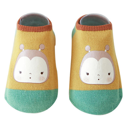 【2双装 无骨缝合 透气舒适】春秋新款宝宝袜子防滑婴儿地板袜可爱印花新生儿学步袜 商品图4