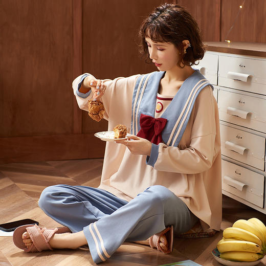 BABY YEON 宫廷甜美公主风两件套睡衣女休闲可外穿家居服 商品图0