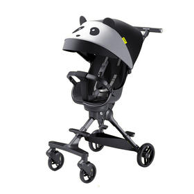 playkids普洛可x3  熊猫款溜娃神器可旋转四轮轻便双向折叠婴儿推车