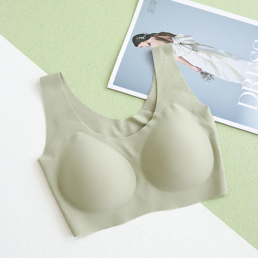 TG-TG02S136夏季桑蚕丝无尺码背心式无钢圈文胸无感真丝内衣无钢圈 商品图5