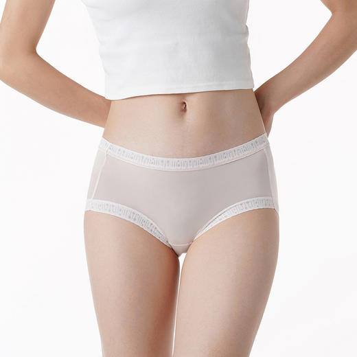 都市丽人时尚系列薄透丝滑锦泳三角低叉女士内裤LK252C 商品图0