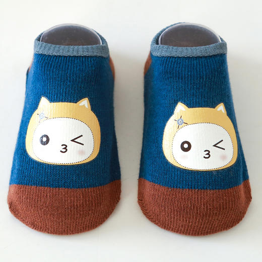 【2双装 无骨缝合 透气舒适】春秋新款宝宝袜子防滑婴儿地板袜可爱印花新生儿学步袜 商品图7