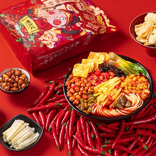 【加辣加臭】柳元记螺蛳粉冲泡酸辣粉午餐小吃非油皮火鸡面 400g 商品图1