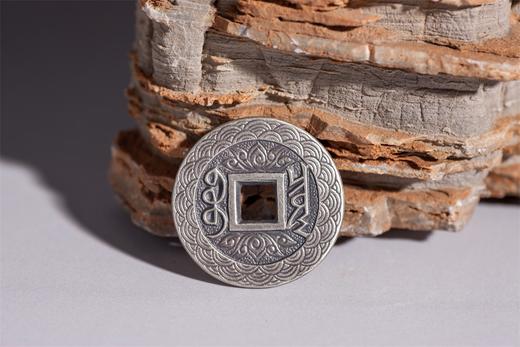 矩德泉坊  纯银手作 康熙通宝罗汉雕花 吉祥钱 gq211100405 商品图4