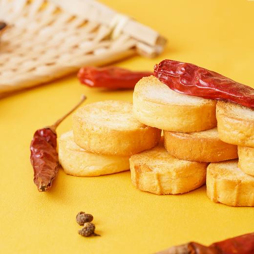 山西特产--海玉小馍片108g*5袋 特产馒头片 原味麻辣味小馍丁烤馍早餐饼干女休闲零食 商品图1