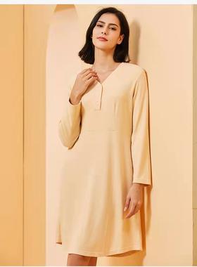 仕乐亲肤长袖家居裙