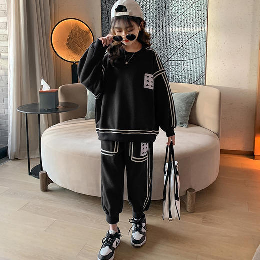 简牧羊男女童潮酷休闲套装 商品图1