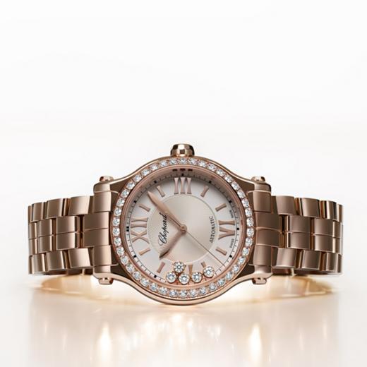 萧邦 Chopard HAPPY SPORT 自动上链玫瑰金腕表 275378-5004 商品图4