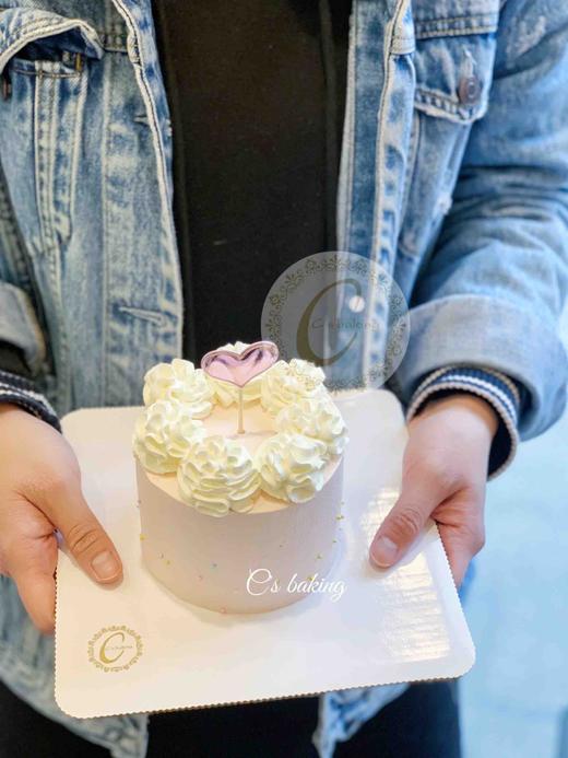 （标准4寸）ins简约少女风A款  忌廉蛋糕（默认自提，收费配送请联系客服） 商品图2