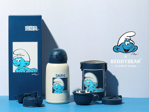杯具熊蓝精灵儿童保温杯四叶草联名杯子BJX 商品图2