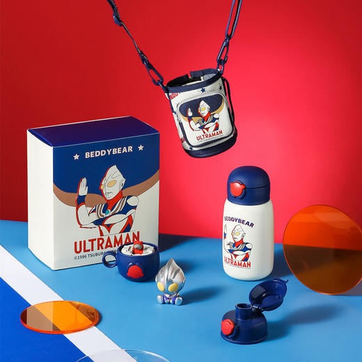 杯具熊奥特曼联名儿童保温杯卡通小学生水壶宝宝学饮杯不锈钢水杯 商品图3