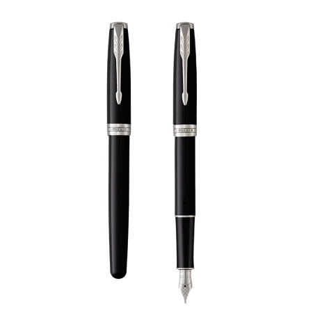 派克卓尔纯黑雅致白夹墨水笔 商品图2