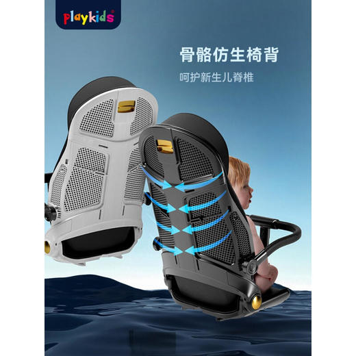 playkids普洛可X6-3带遮光罩 双向可坐可平躺高景观溜娃神器 商品图4