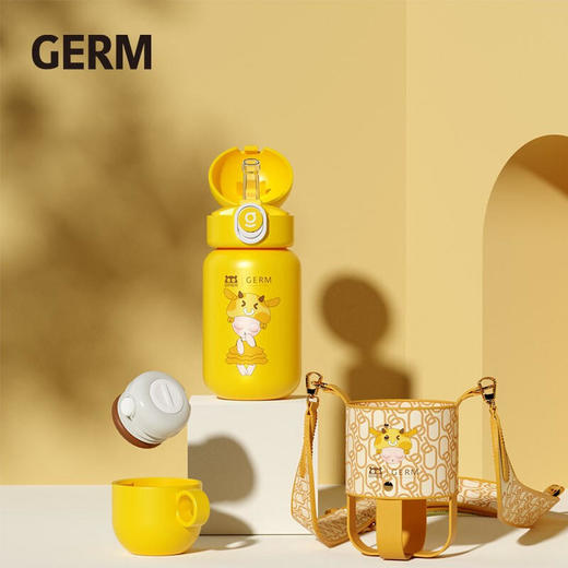 格沵（GERM）儿童保温杯男女带吸管316不锈钢杯子480ml 商品图8