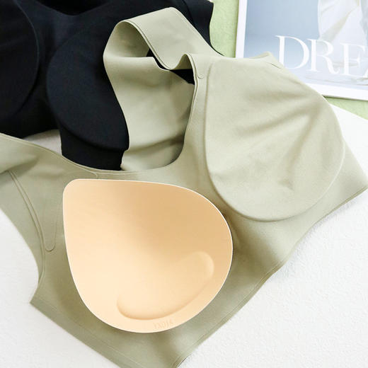 TG-TG02S136夏季桑蚕丝无尺码背心式无钢圈文胸无感真丝内衣无钢圈 商品图2