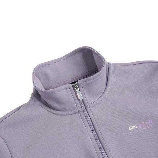 361度运动卫衣女士立领宽松2022春开襟卫衣休闲上衣外套562214004A 商品图3