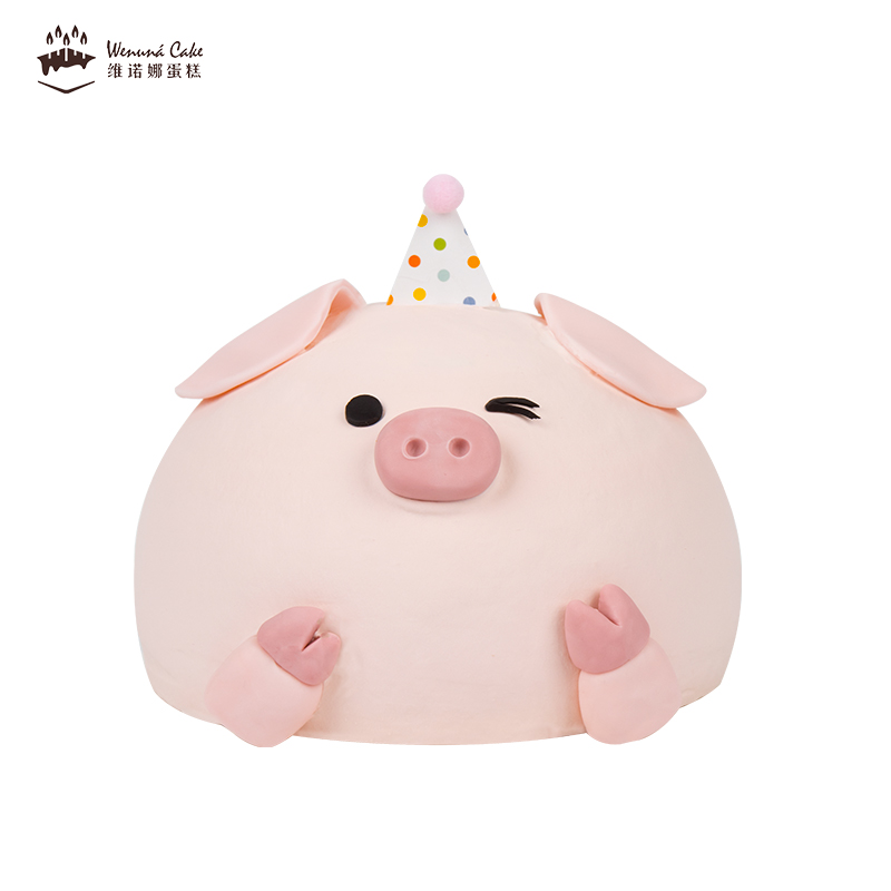 翻糖蛋糕【开心屁可猪】