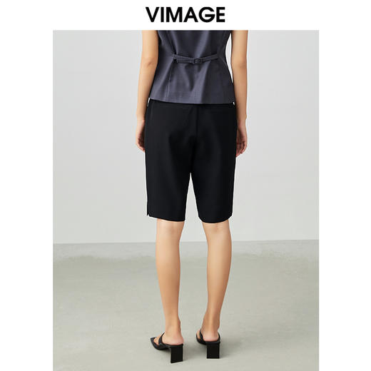 VIMAGE/纬漫纪夏季新款时尚修身百搭高腰短裤女V1705318 商品图4
