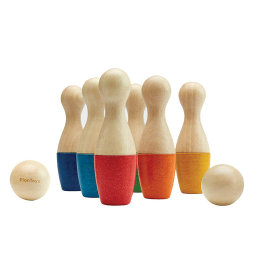 泰国Plantoys 彩虹保龄球套木质儿童仿真益智玩具橡胶木安全材质 3y+ 商品图0