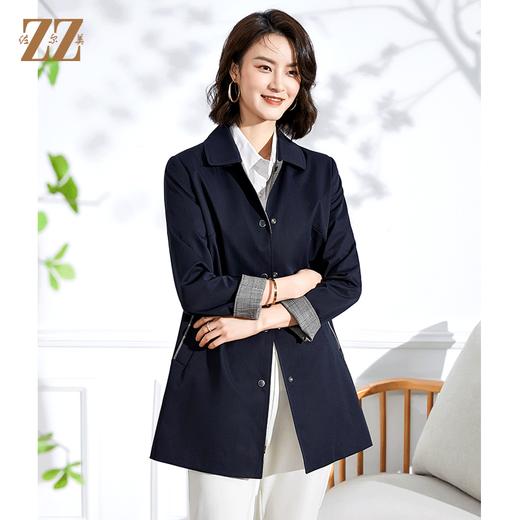 佐尔美春季新款气质短款百搭中长风衣E13FZ14 商品图1