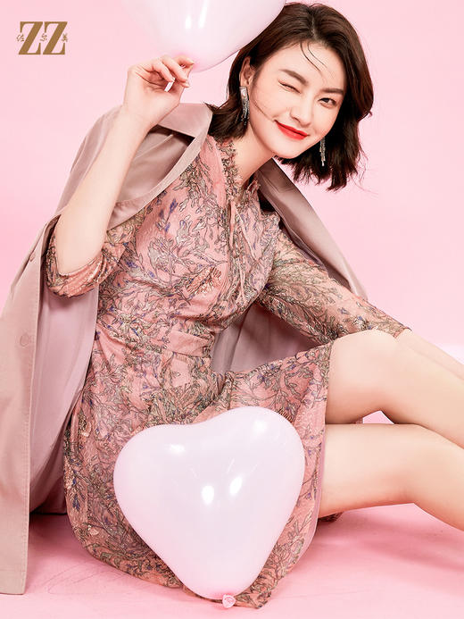 佐尔美2022 春夏新款 蓝色粉色中长款风衣大衣外套女 E11FZ08 商品图0