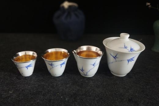 华艺银坊 竹韵系列瓷包银旅行套装 商品图0