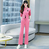 时尚休闲舒适运动两件套2022年春季新款韩版立领显瘦女套装 HR-RSLD905 商品缩略图5