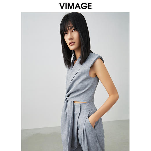 VIMAGE/纬漫纪春夏新款洋气时尚百搭显瘦短款外套女V1703315 商品图3
