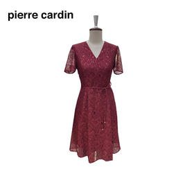 皮尔卡丹女装夏季新款轻奢端庄礼服款连衣裙P1283D1124T0

