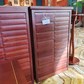 全红木茶叶20抽屉展示柜