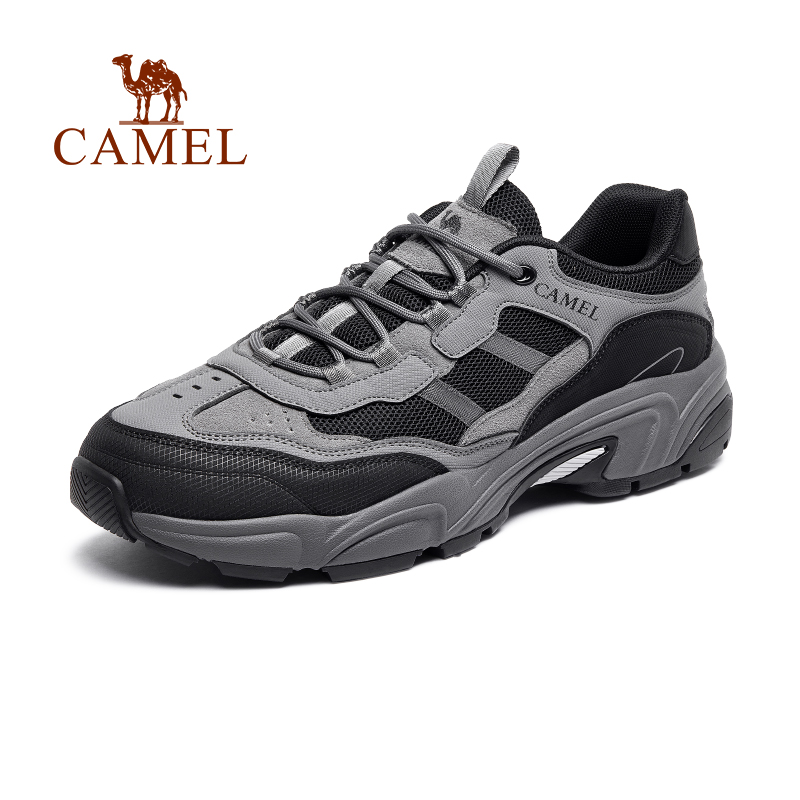 骆驼男鞋2024春夏季新款户外运动休闲鞋跑步鞋男透气百搭老爹鞋子男 A132693030