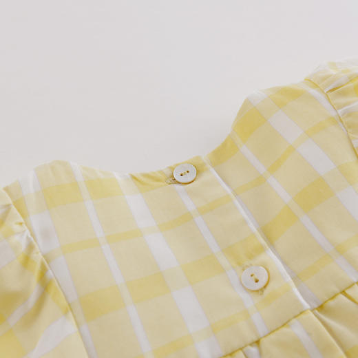 【马克珍妮 芦芙系列】夏装新款 女童格子花边连衣裙220672 商品图4