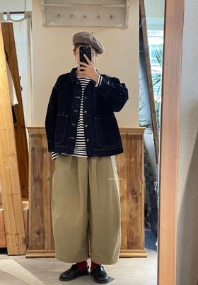 Tumugu卡其/墨绿/米白阔腿裤