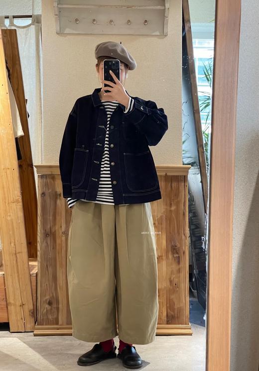 Tumugu卡其/墨绿/米白阔腿裤 商品图0