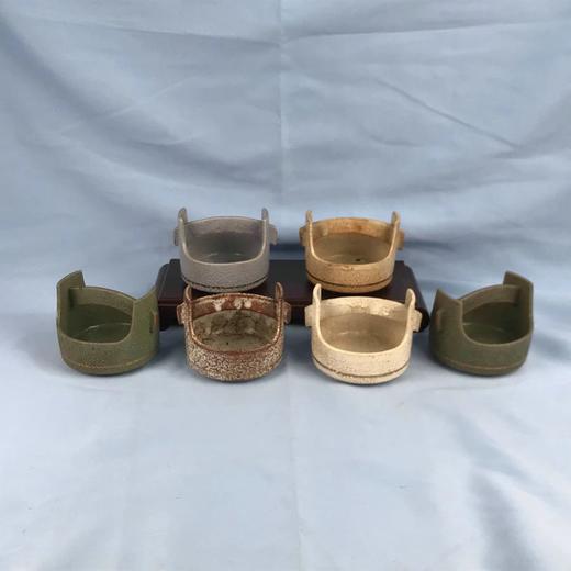 日本五色铸铁容器 6枚装 配竹编盒 实物见视频 商品图0